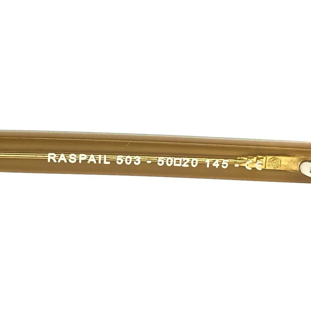 Jean Lafont Eyeglasses Frames RASPAIL 503 Dark Brown Yellow Rectangle 50-20-145